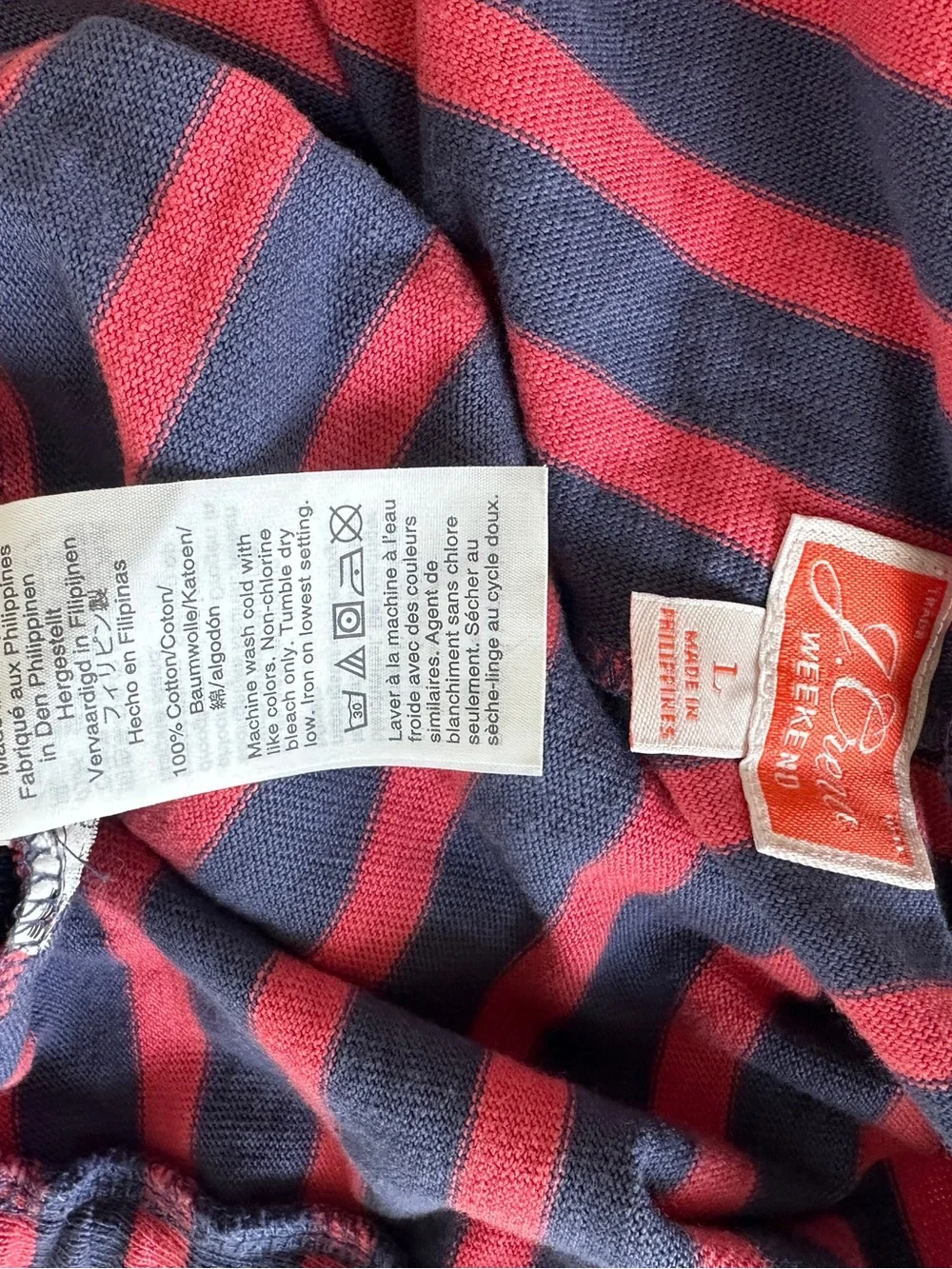 Striped Navy+ Pink vintage style track shorts j.crew